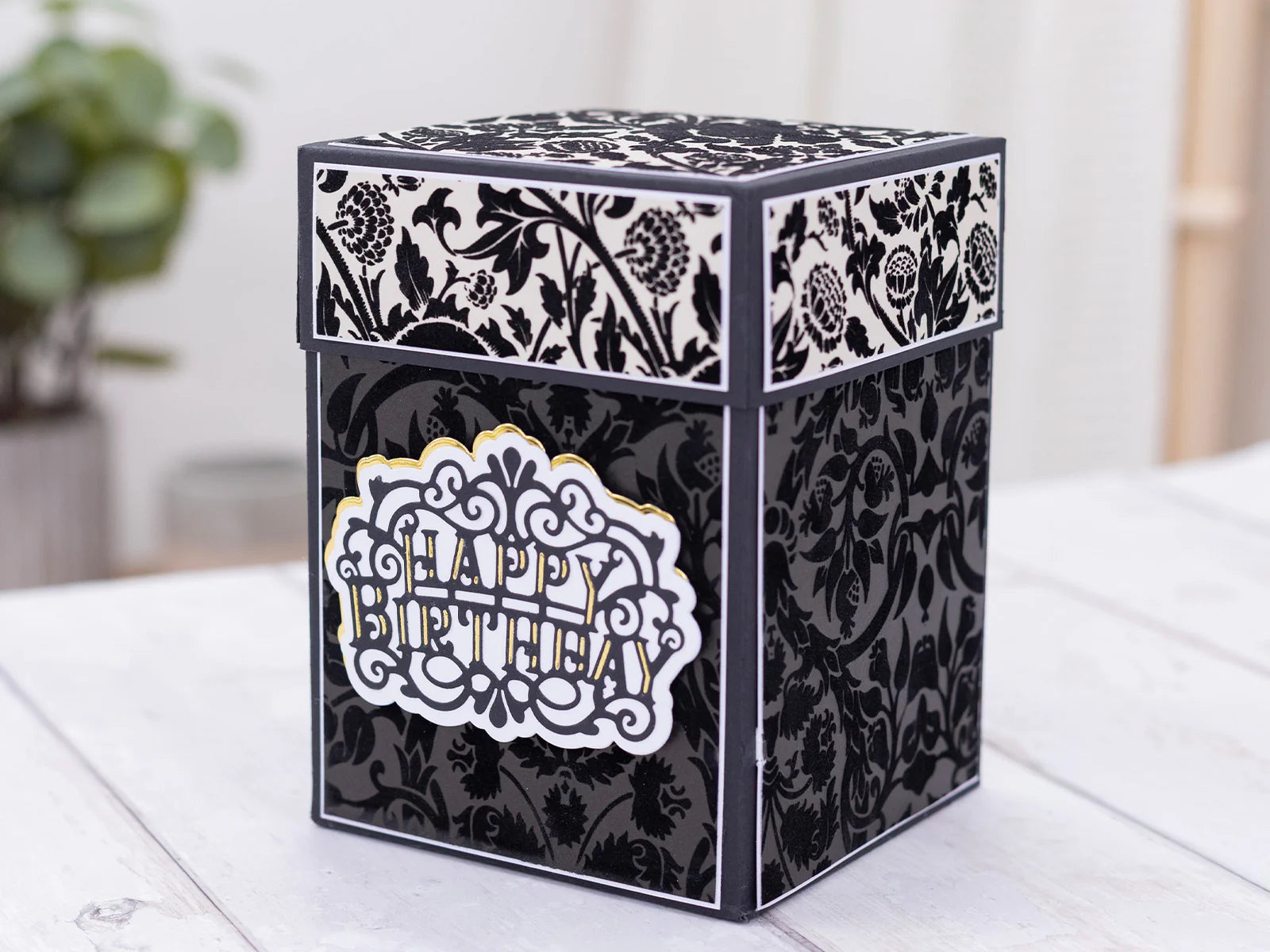 Flocked Damask Paper Pad - 12" x 12"