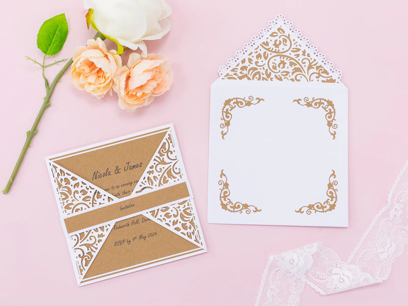 Sara Signature Antique Lace - Vintage Envelope Metal Die Set