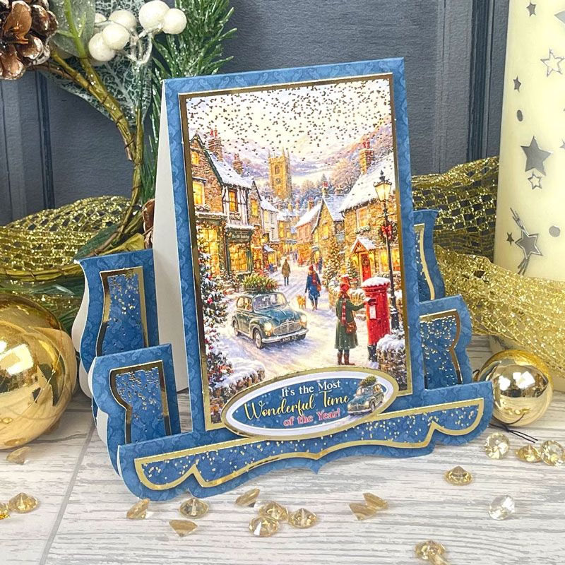 Christmas Centre-Stepper Cards - Rich Gold