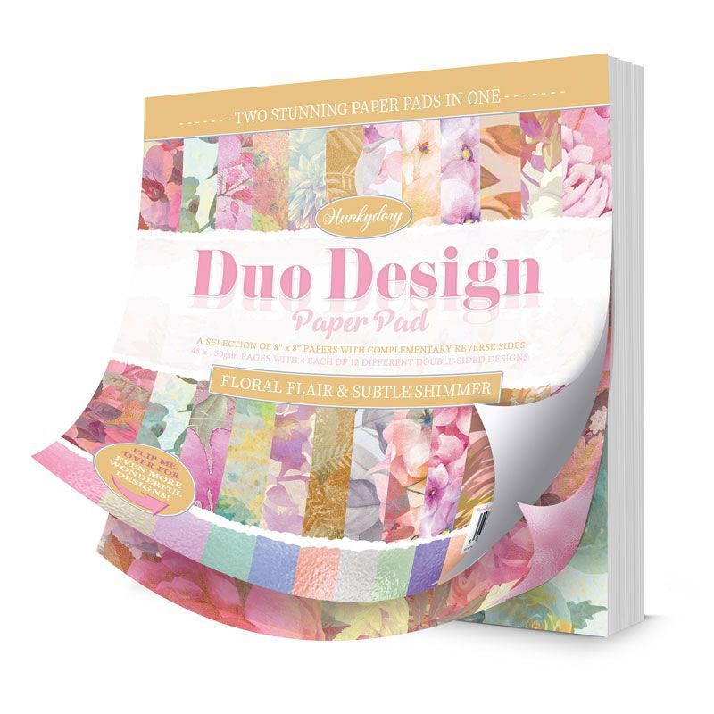 Duo Design Paper Pads - Floral Flair & Subtle Shimmer