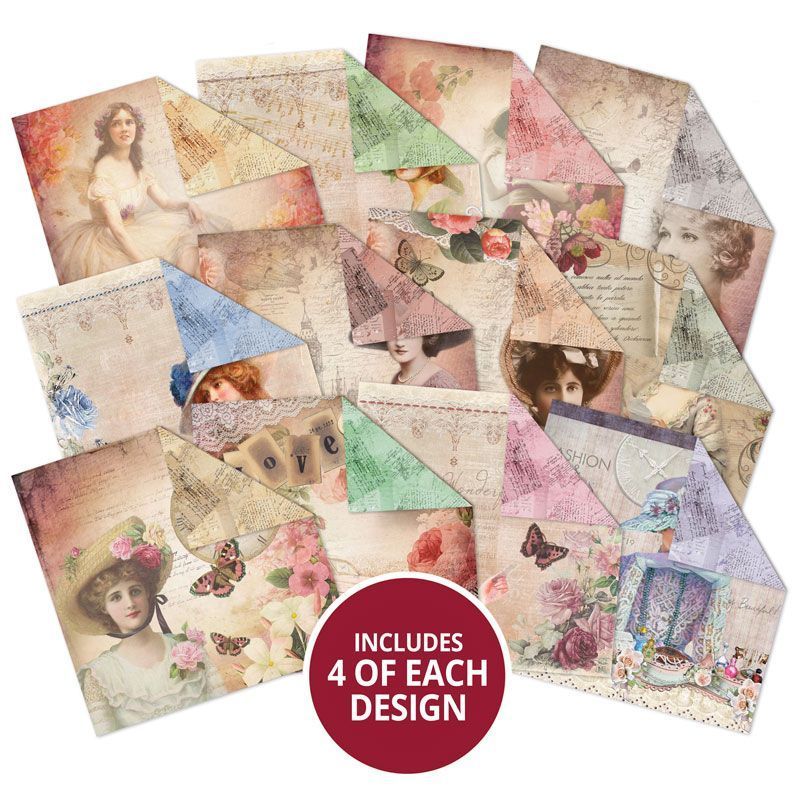 Duo Design Paper Pads - Lovely Ladies & Handwritten Letters