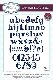 Expression Art Deco Alphabet - Lower Case & Numbers