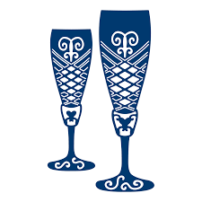 Tattered Lace Die - Champagne Glasses