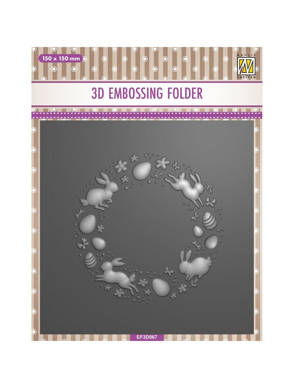 Nellie Snellen • 3D Embossing Folder Easter Wreath