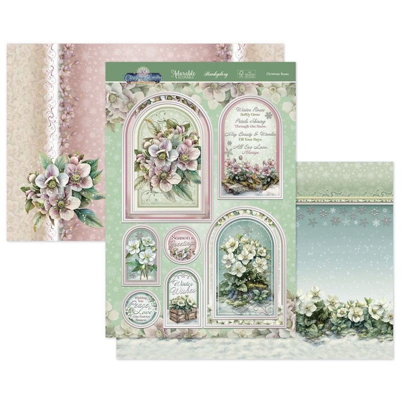 Christmas Roses Luxury Topper Set