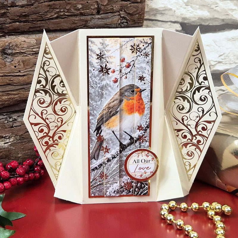 Festive Foiled Fan Card Blanks