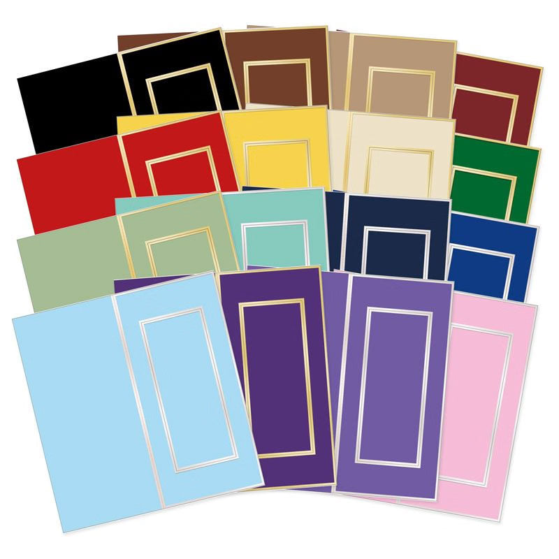 DL Foiled Aperture Card Blanks - Festive Edition