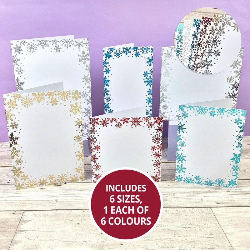 Foiled Edge Card Blanks & Envelopes Megabuy - Snowflake Edition