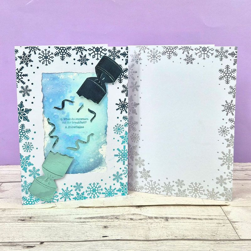 Snowflake Foiled Edge Card Blanks & Envelopes - A5
