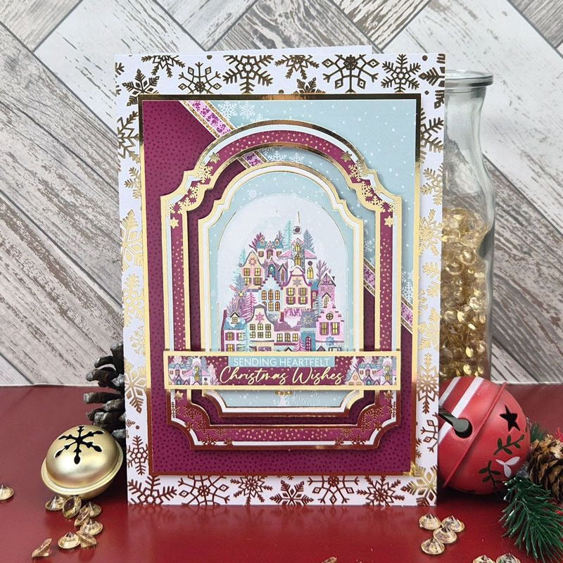 Snowflake Foiled Edge Card Blanks & Envelopes - A5