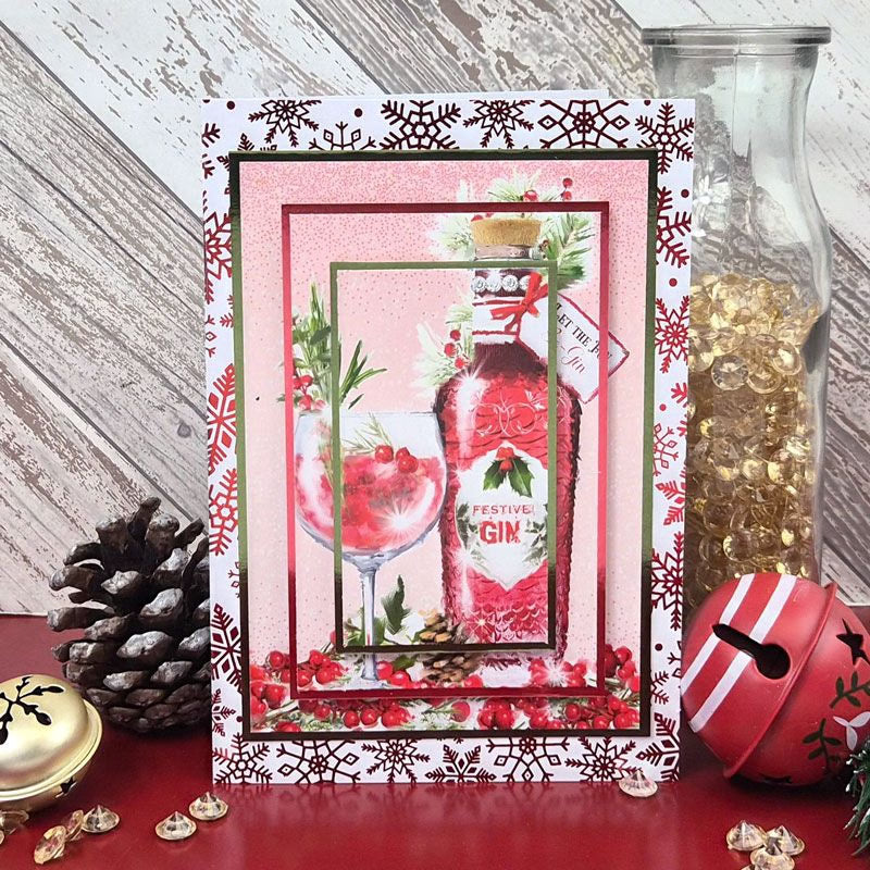 Snowflake Foiled Edge Card Blanks & Envelopes - 7" x 5"