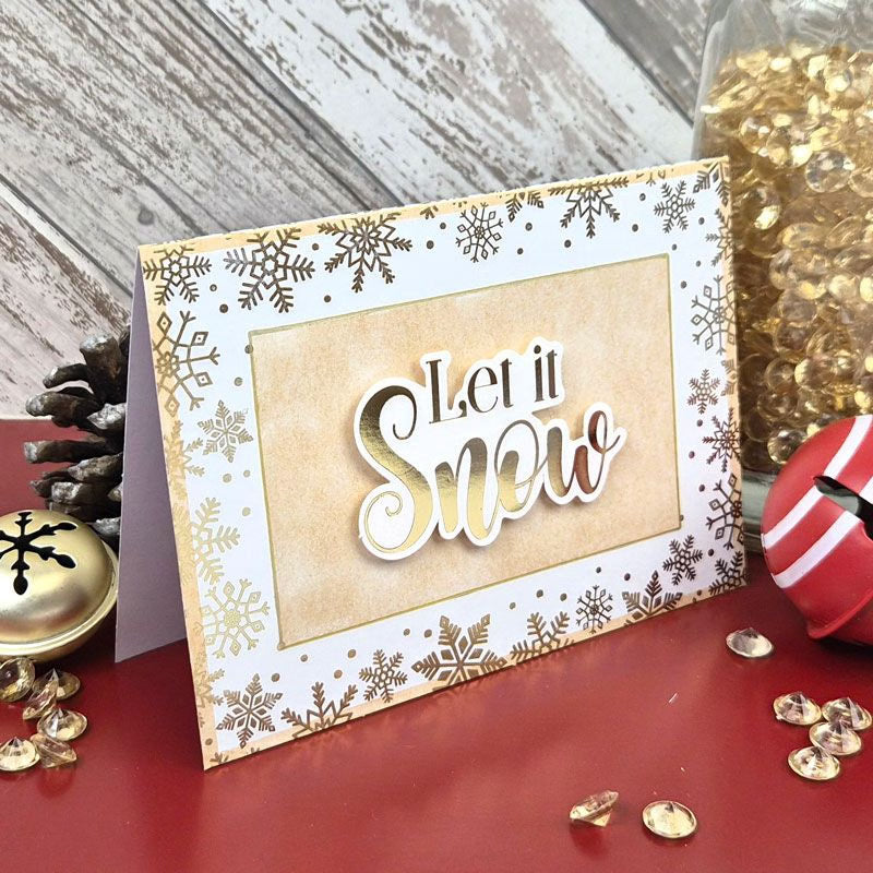 Snowflake Foiled Edge Card Blanks & Envelopes - A6