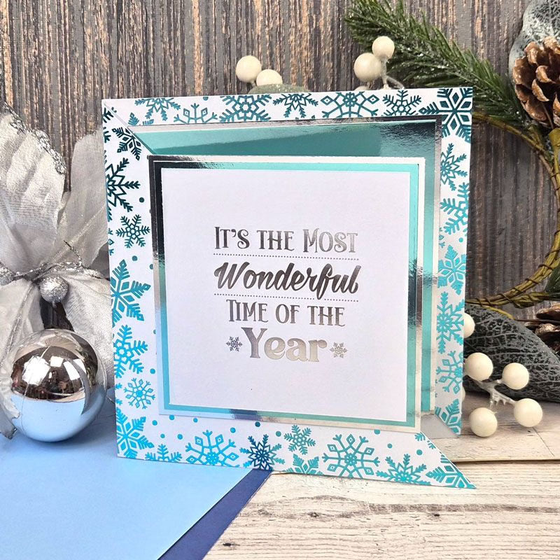 Snowflake Foiled Edge Card Blanks & Envelopes - 6" x 6"