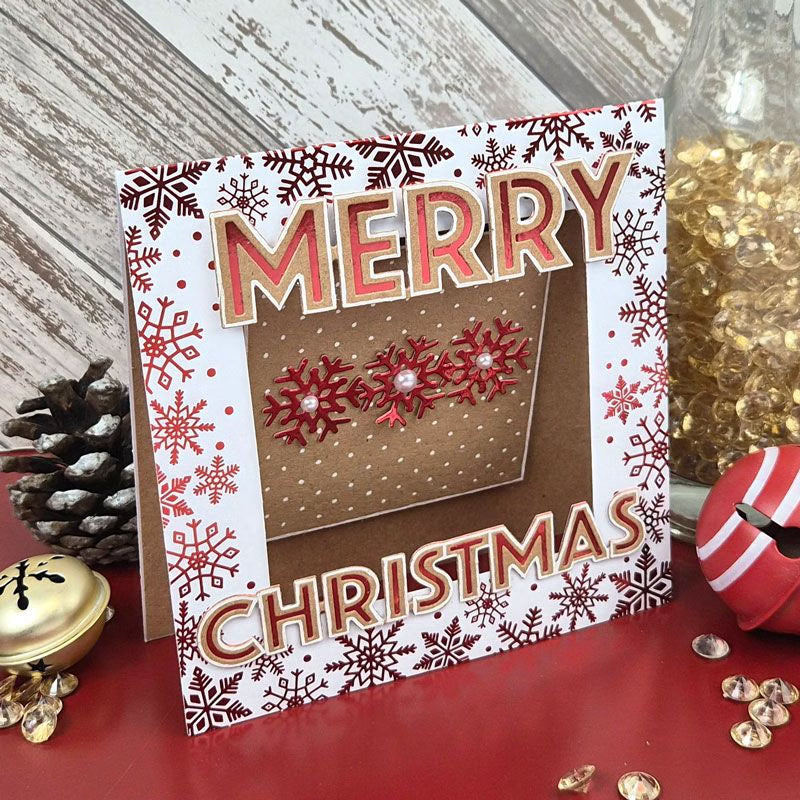 Snowflake Foiled Edge Card Blanks & Envelopes - 6" x 6"