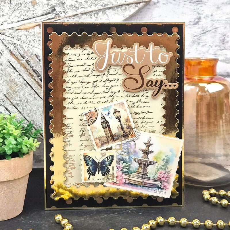 Fancy Foiled Paper Pad - Rich Gold