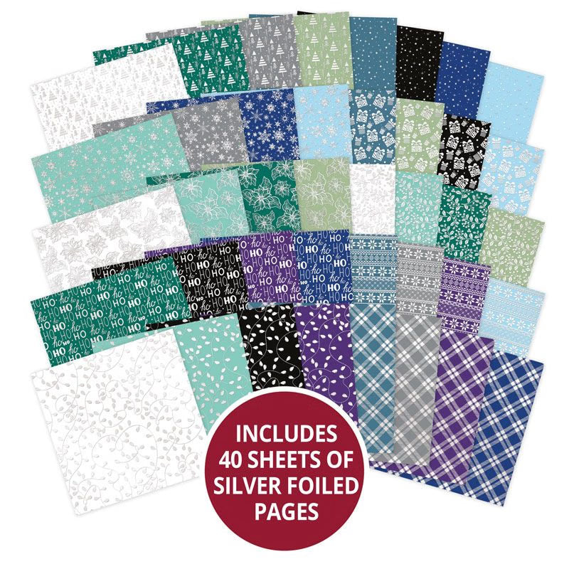 Festive Fancy Foiled Paper Pads - Stunning Silver