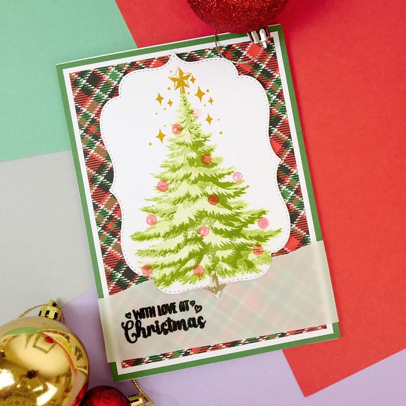 For the Love of Stamps - Layering Christmas Tree