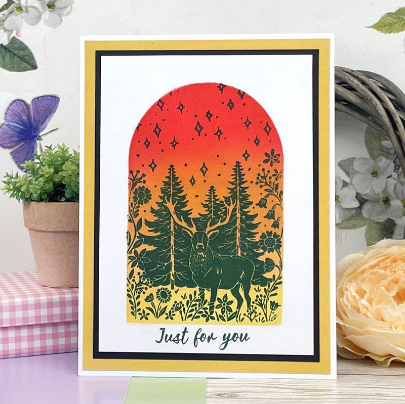For the Love of Stamps - Etched Deer
