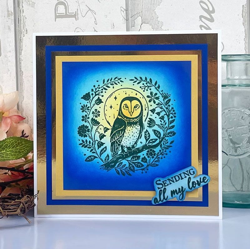 For the Love of Stamps - Etched Owl