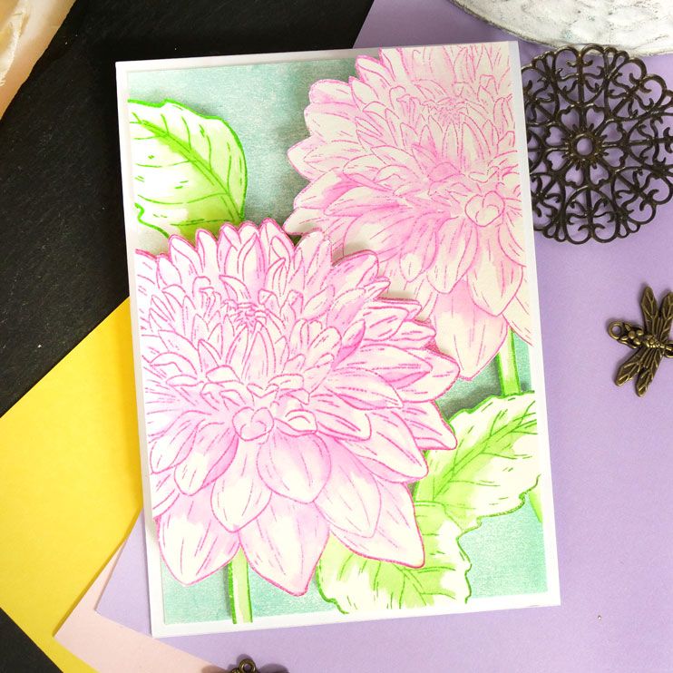 For The Love Of Stamps - Dazzling Dahlias