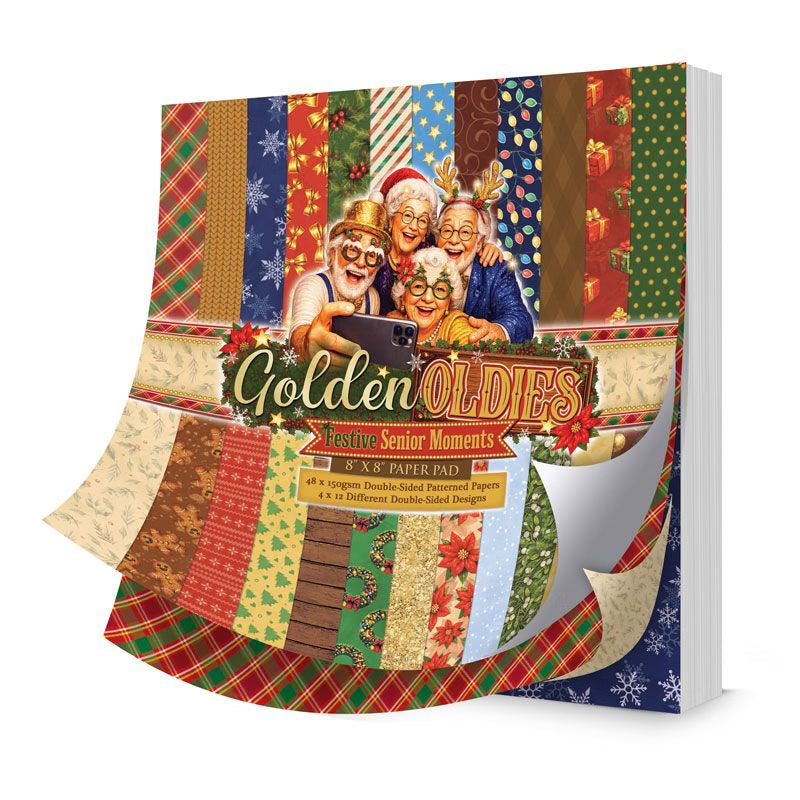 Golden Oldies - Festive Senior Moments 8" x 8" Paper Pad