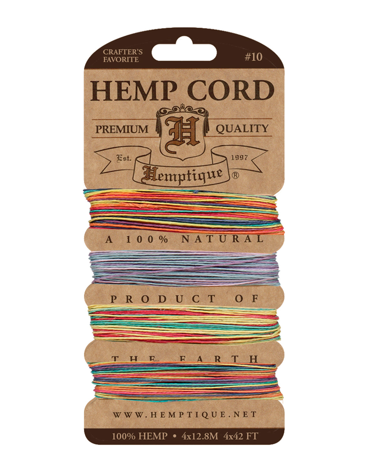 Hemptique #10 Variegated Hemp Cord Card Set - Variegated 2