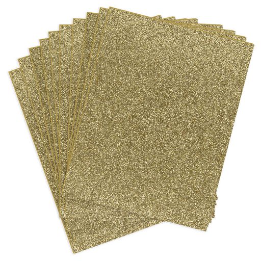 Pop-Up Die Cutting Glitter Foam Sheets - Gold