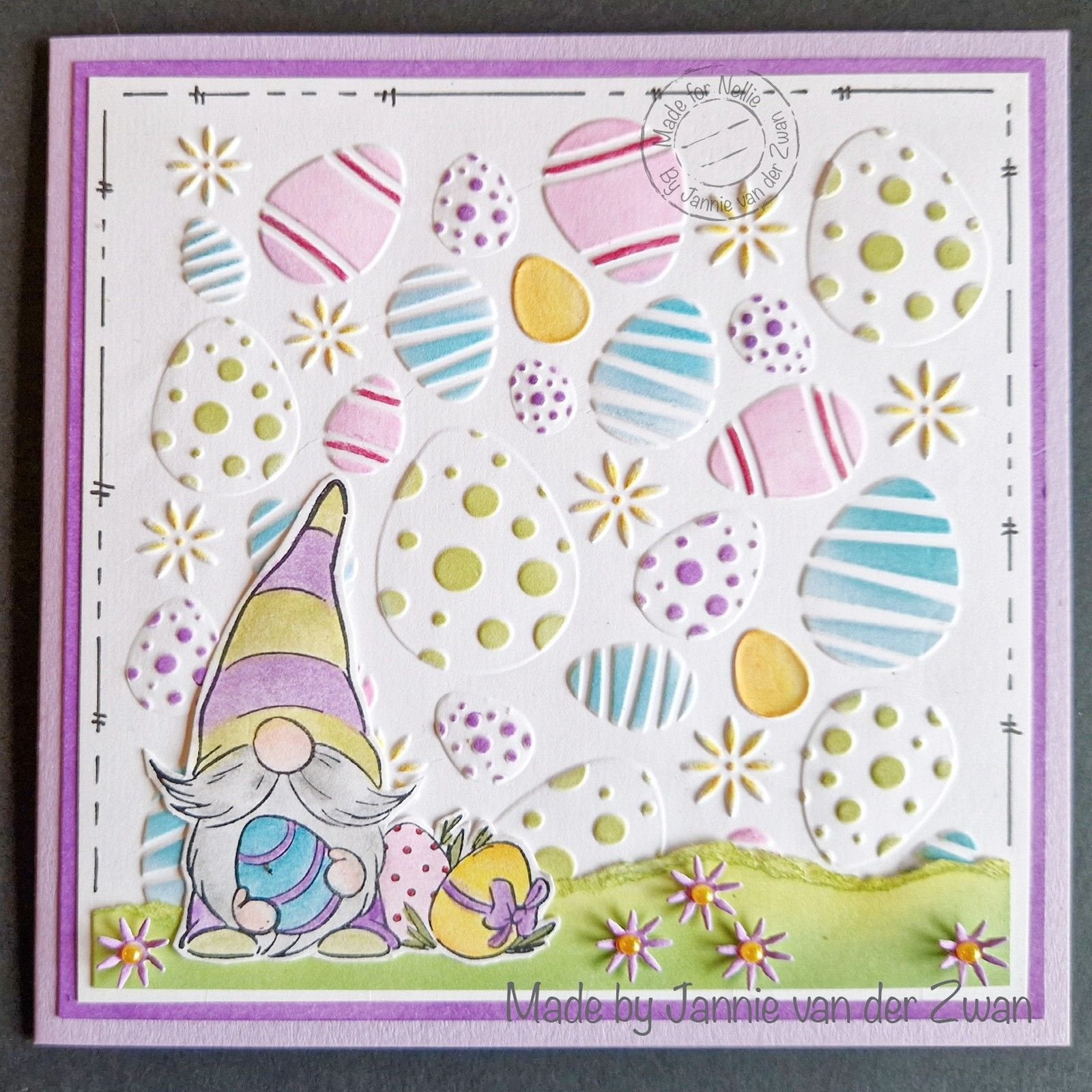 Nellie Snellen • 3D Embossing Folder Easter Eggs Background