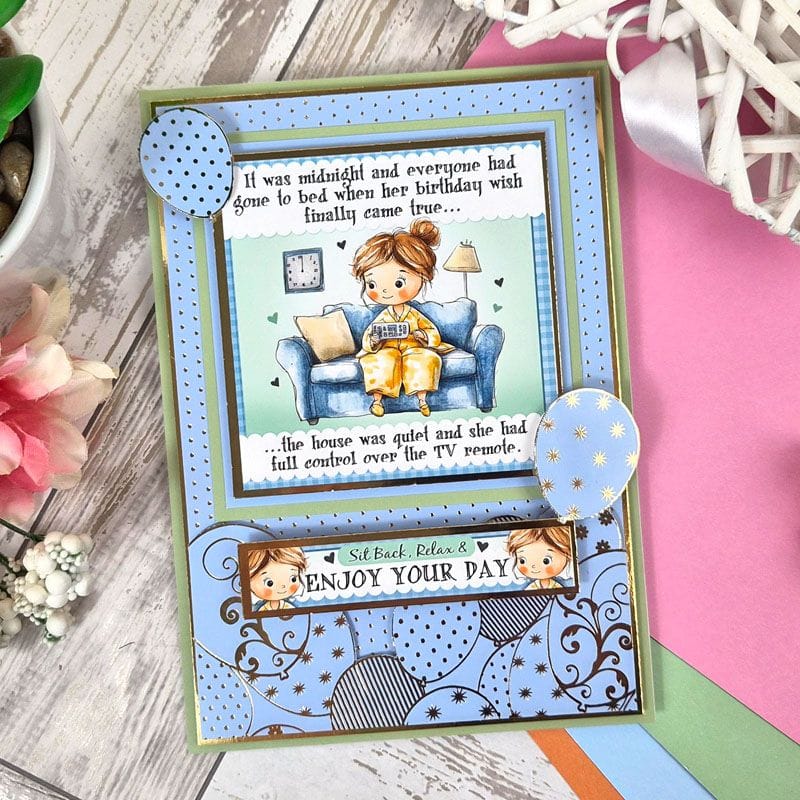 Here Come the Girls Foiled Edge-to-Edge Cardstock