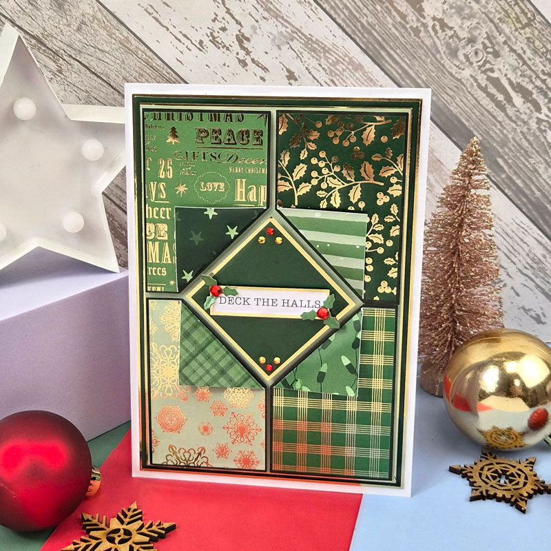 Festive Mat & Layer Pads - Christmas Green Tones - Rich Gold