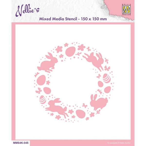 Nellie Snellen • Stencil 15x15cm Easter Eggs Background