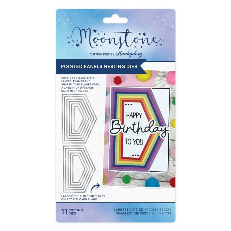 Moonstone Dies - Pointed Panels Nesting Dies