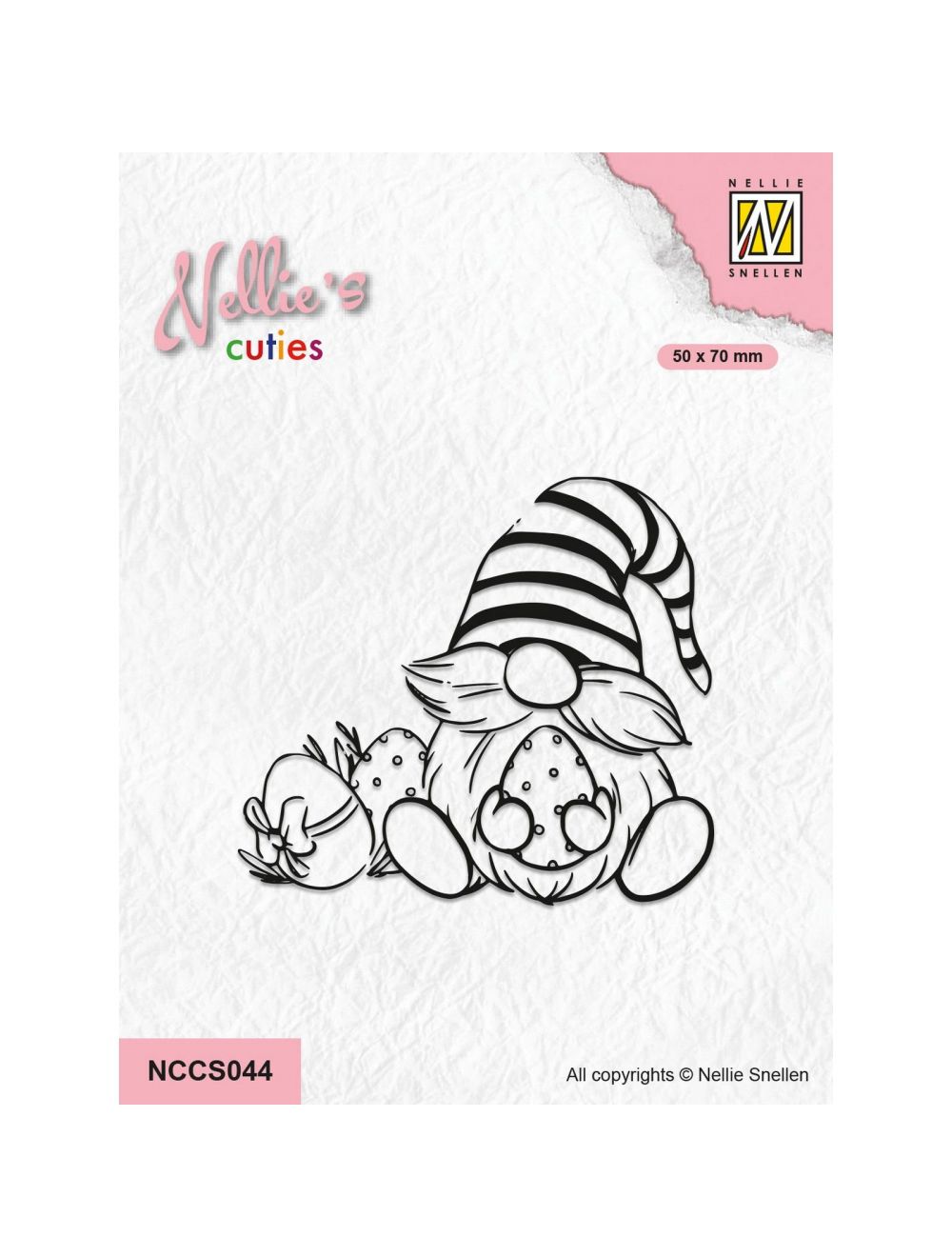 Nellie's Cuties Clear Stamp Easter Gnome 50x70mm