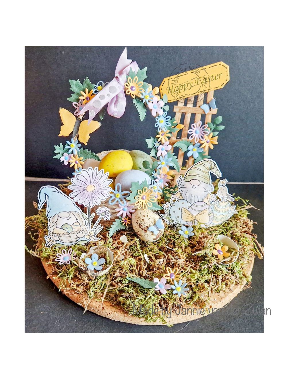 Nellie Snellen • Nellie's Cuties Clear Stamp Easter Gnome with Flowers