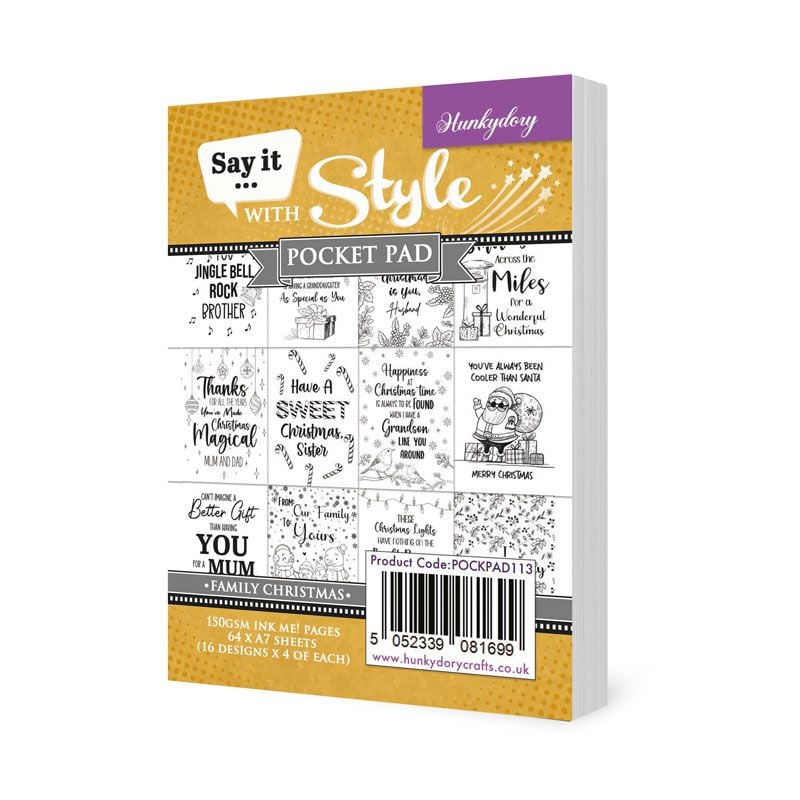 Say It With Style Pocket Pads - Family Christmas