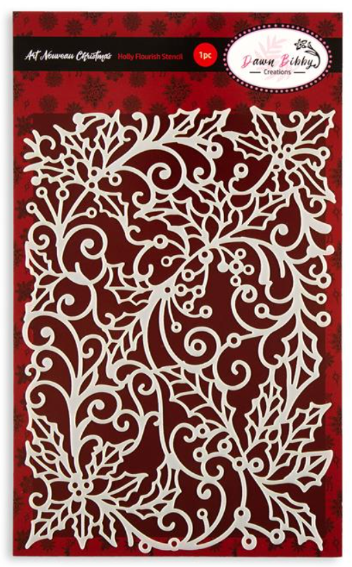 Art Nouveau. Holly Flourish Stencil