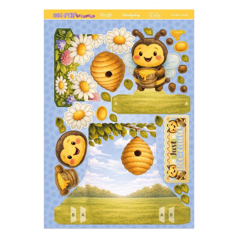 Side-Pop Stepper Card - Just Bee-cause!