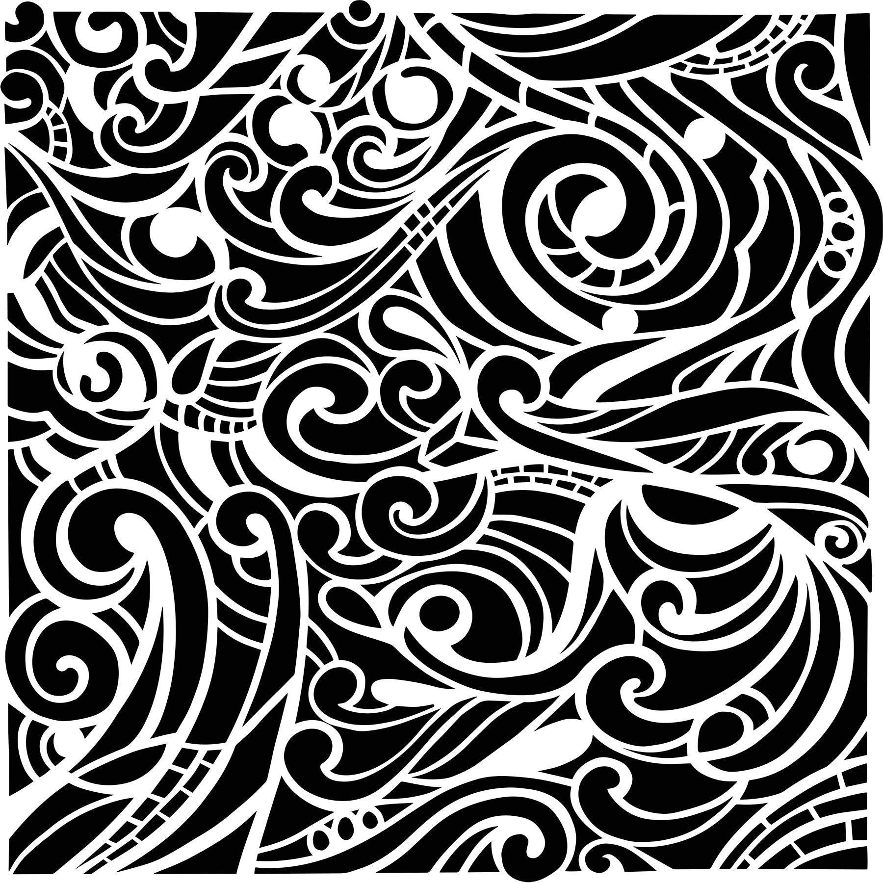 The Crafters Workshop 6x6 Stencil Swooshes