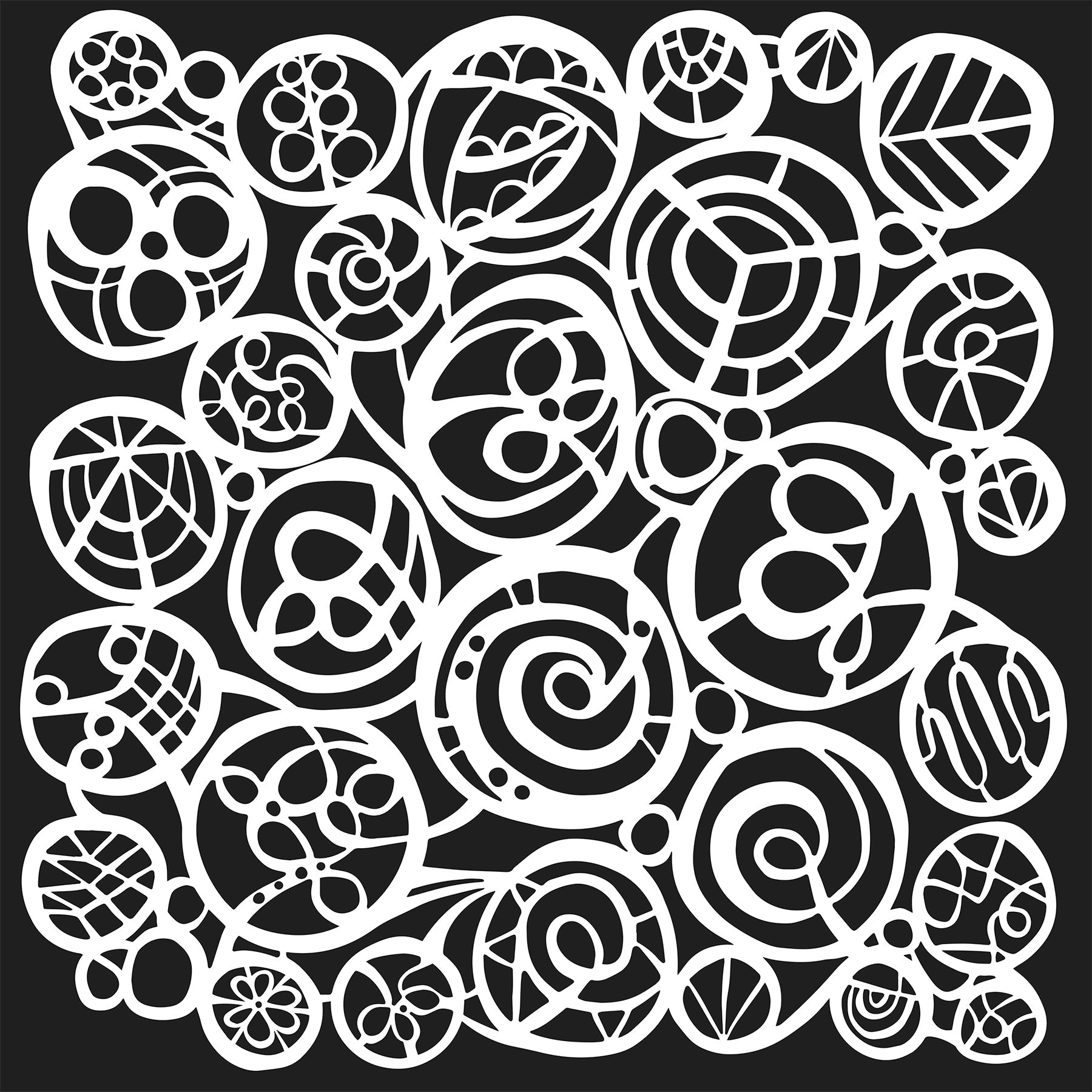 The Crafters Workshop 6x6 Stencil Circle Fest