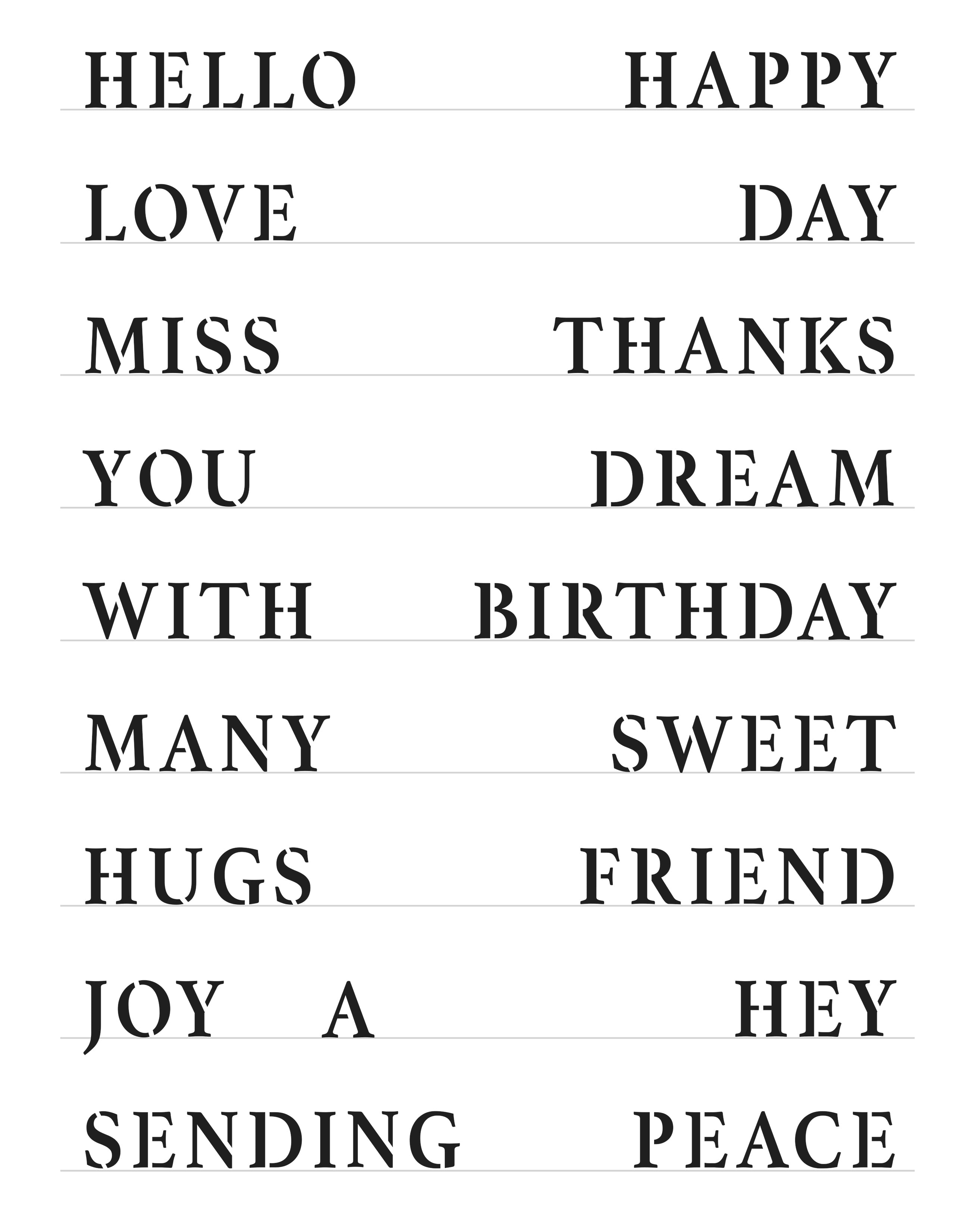 The Crafters Workshop Full Sheet of Good Words