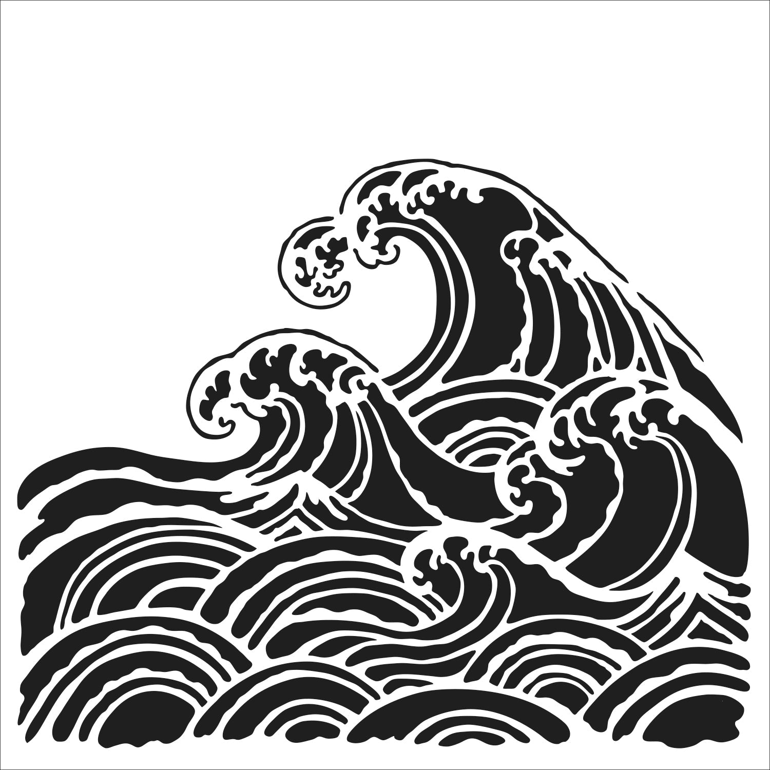 The Crafters Workshop 6x6 Stencil Wave