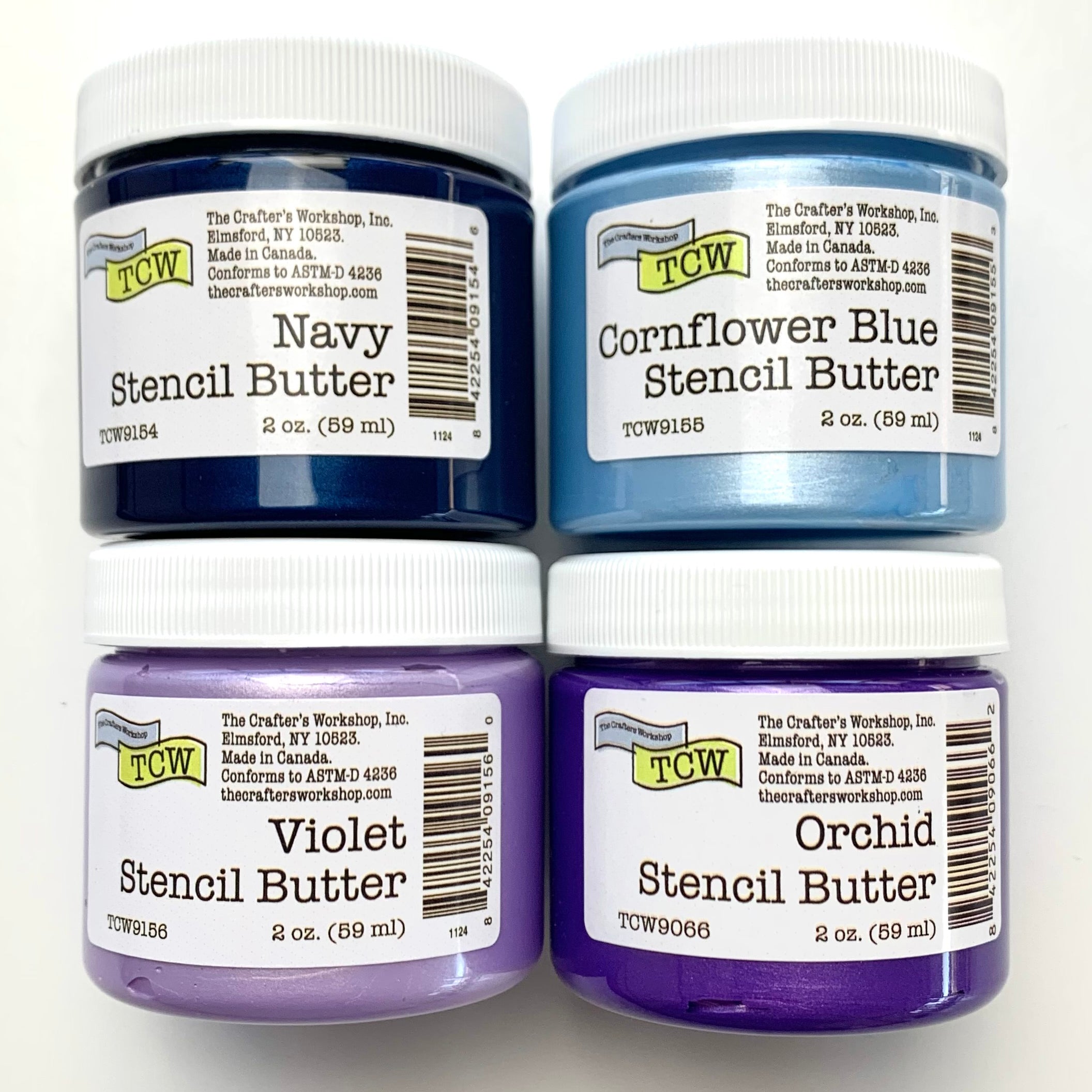 The Crafters Workshop (TCW) Stencil Butter 4-pack Blueberry Meadow
