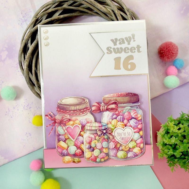 Trim Me! Foiled Insert Pad - Birthday Milestones - Silver