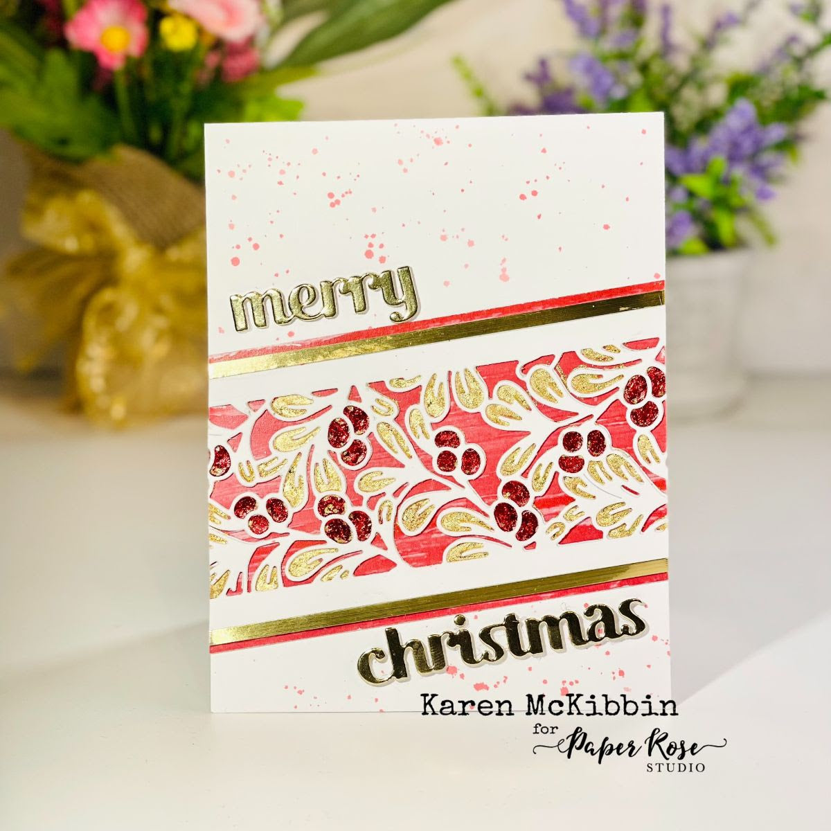 Christmas Poinsettia Border Metal Cutting Die 30159