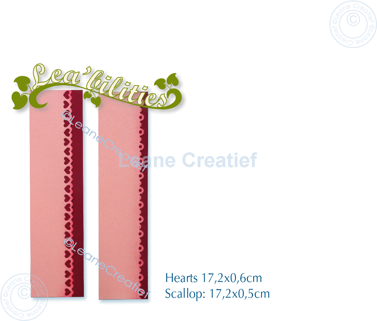 Lea’bilitie Card Edges Scallop – Hearts Cut And Embossing Die