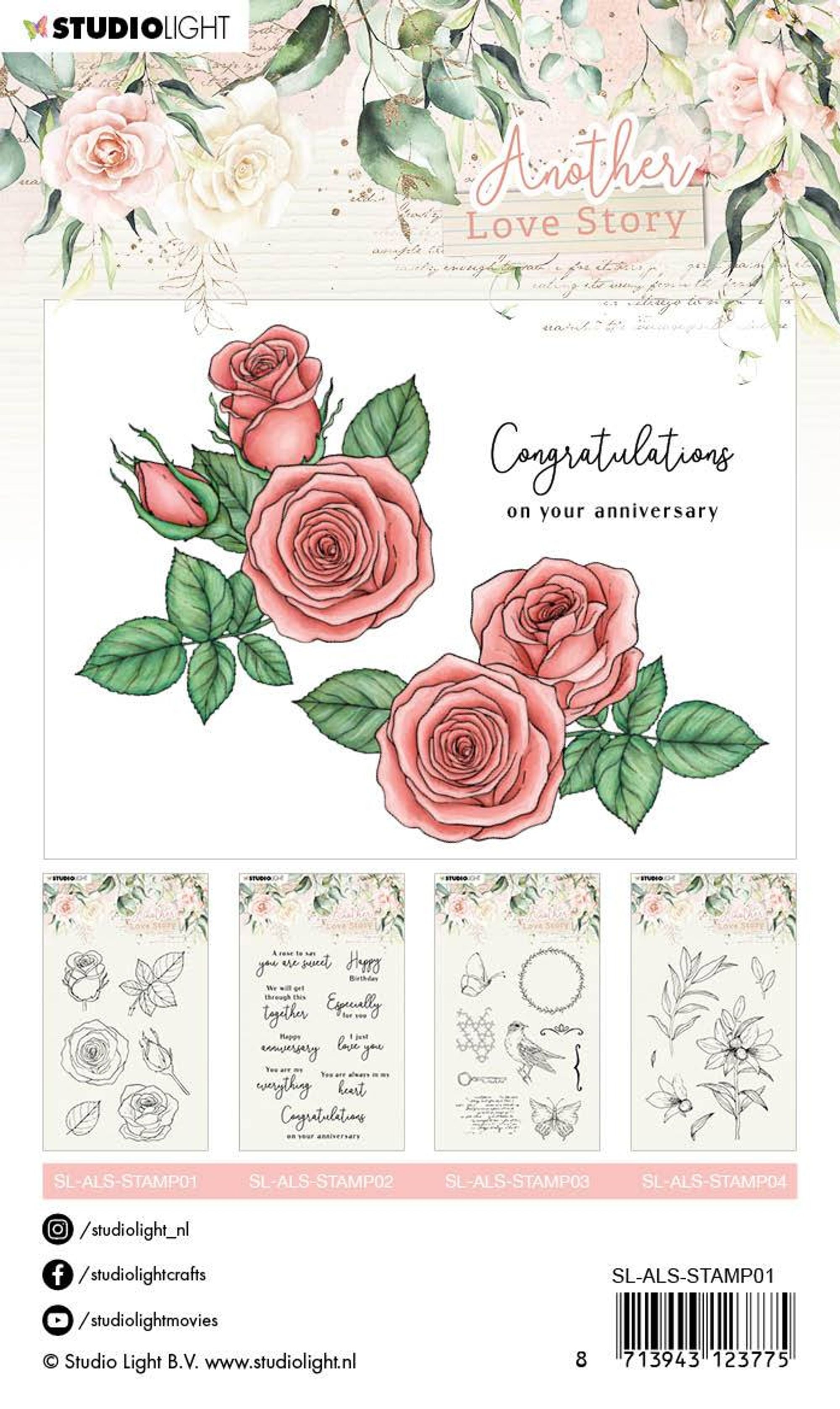 SL Clear Stamp Rose flower Another Love Story 105x148mm nr.1