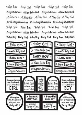 Craft UK Caption - baby silver foil