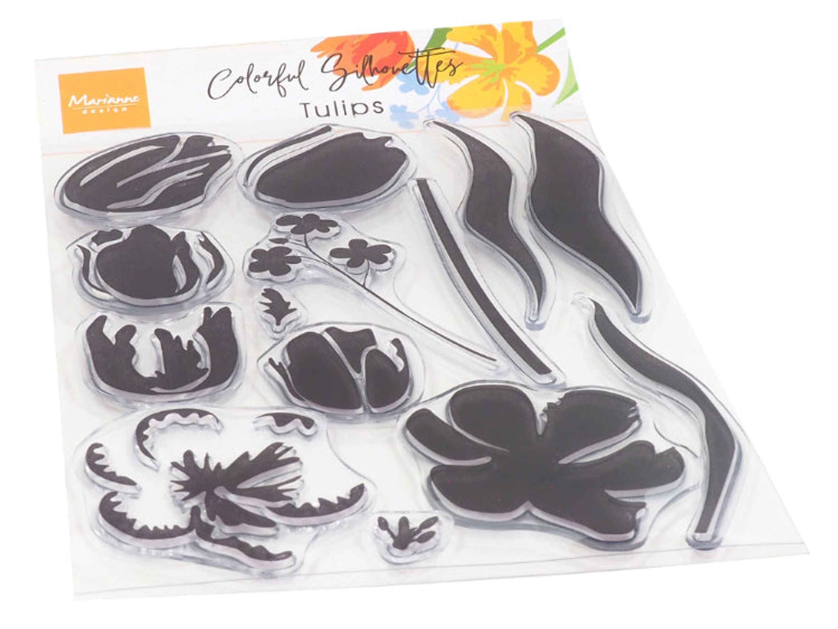 Colorful Silhouettes Tulips Clear Stamps