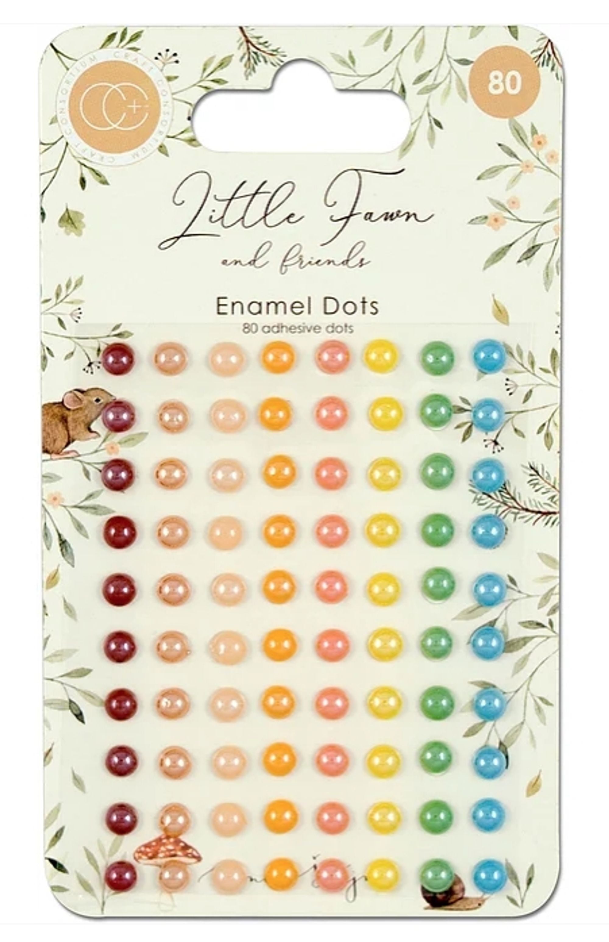 Little Fawn & Friends - Adhesive Enamel Dots