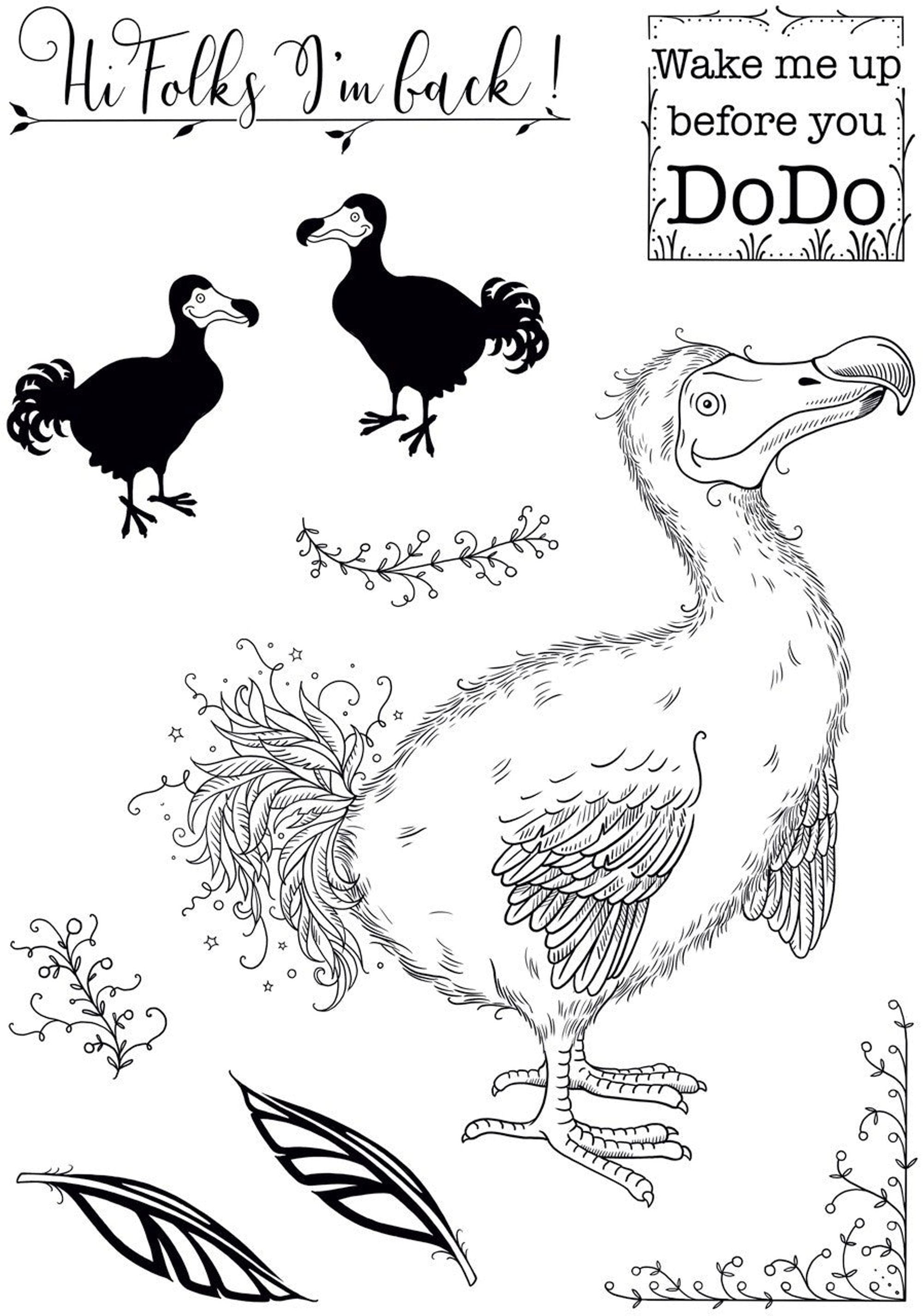 Pink Ink Designs Cookie Dodo 6 in x 8 in Clear Stamp Set